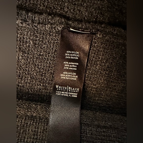 White House Black Market Grey Sweater Cape - Size SP - Picture 8 of 9